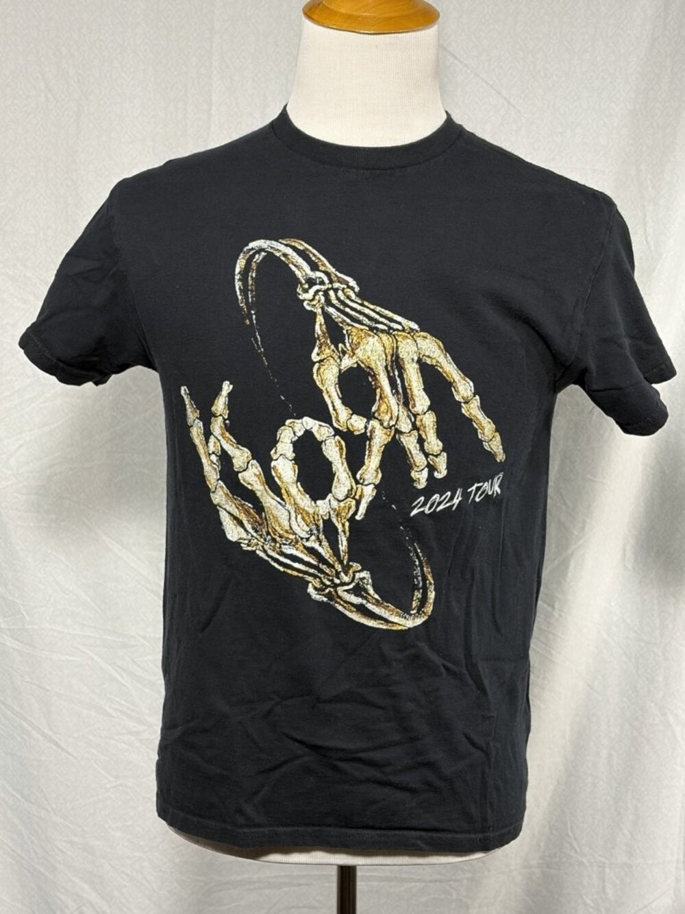 Korn 2024 Tour Tshirt Black Medium Skeleton Fingers Gojira Spiritbox